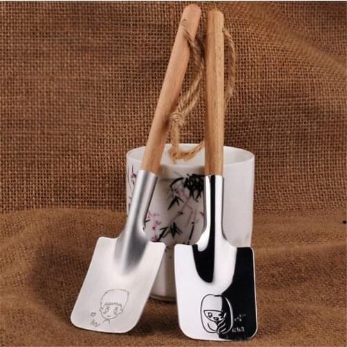 1pc Stainless Steel Creative Shovel Spoon Tableware Cutlery Set Shovel Dessert Watermelon Spoon Creative Couple Valentine Gift