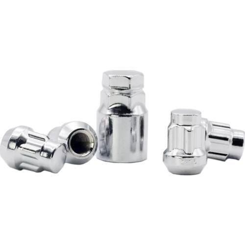 JEAZEA New 4pcs Car M12 x P1.5 Anti Theft Lug Nuts Bolts / 1pc Key Security Wheel Lock Set M12 x P1.5 Thread Mounting Dimension