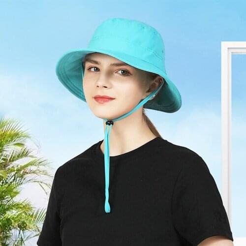 Outdoor adult UPF50 + sunscreen fishermans hat, bucket sun hat, wide edge UV sunscreen hat