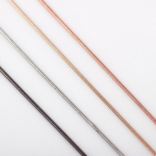 Gun Black Rose Gold Silver 60+5cm Necklace Snake Chains Fit DIY locket Frame Use For Glass Floating Charms Locket Pendant