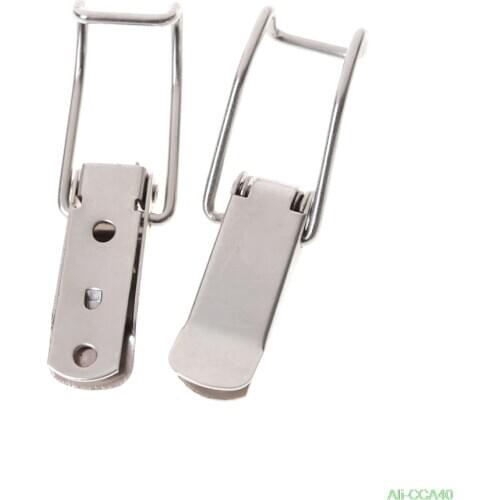 Hardware Cabinet Boxes Spring Loaded Latch Catch Toggle Iron Hasp For Sliding Door Simple Window Cabinet 74*20mm 2PCS J115B