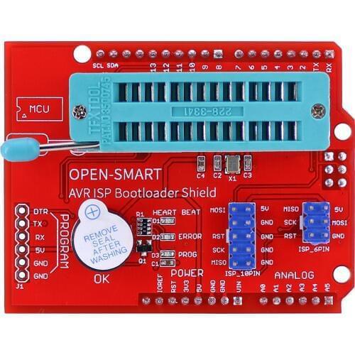 AVR ISP Bootloader Shield Burning Programmer for Atmega328P Bootloader module with buzzer and LED indicator for Arduino UNO R3