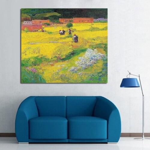 Handpainted Abstract Great Harvest Art Oil Painting For Living Room Decor On Canvas Hang Group Of Paintings