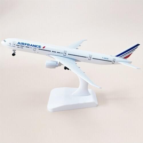 20Cm Airplanes Air France Aircraft Boeing B777-300ER Model With Wheel Diecast Metal plane Model Airliner Kid Gifts Collectible