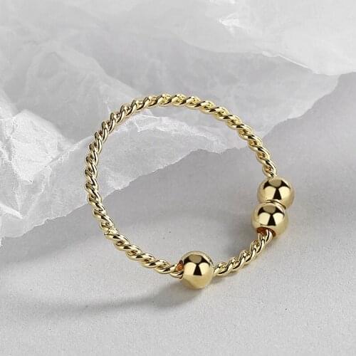 Idget Beads Fidget Ring Spinner Single Coil Spiral antystresowy Rotate Freely Anti Stress Anxiety ring Toy For Girl Women