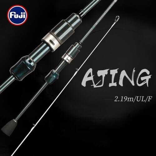 TSURINOYA DEXTERITY Ultralight AJING Fishing Rod 2.19m UL Power FUJI Accessories Small Bait Casting Spinning Trout Rockfish Rod