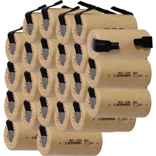 YECKPOWO 24 pcs SC rechargeable battery power tool SUBC batterie NICD accumulator 1300mah 1.2v for Dewalt Bosch hitachi B&D