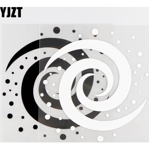 YJZT 14.4X15.2CM Galaxy Spiral Space Vinyl Car Sticker Decal Black / Silver 10A-0193