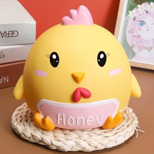 Yuanqi Chicken Coin Bank Savings Bank Drop-Resistant Gift for Children Online Red Cute Can Save Cartoon Ornaments Girl Gift