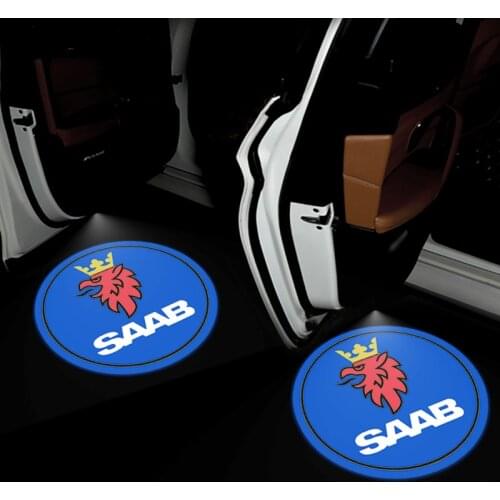 1/2pcs Car Welcome Light Door Wireless Shadow Light Emblem Lamps For SAAB 9-3 93 9-5 9 3 900 9000 9 5 Car Styling Accessories