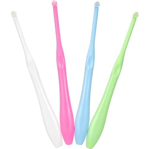 1pcs Toothbrush End-Tuft Tapered Brush Soft Bristle Braces Cleaning Toothbrush Floss Oral Tooth Care