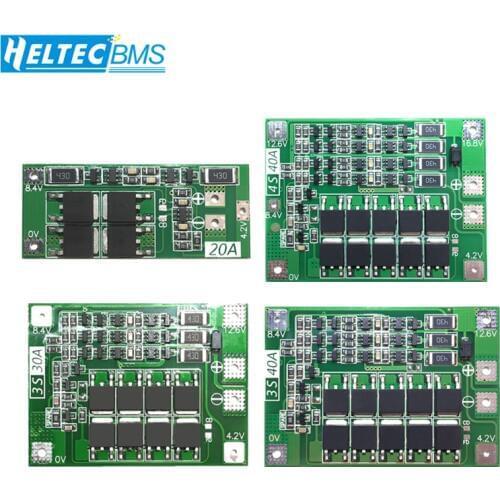 2S/3S/4S 20A 30A 40A 60A BMS With Balance 18650 BMS Lifepo4 Lithium battery protection board/BMS board For Drill Motor