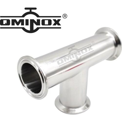 OD 19mm-102mm 3 Way Tee Type Pipe Ferrule 1.5" 2" 3" 4" OD 50.5-119MM Fit 1.5"-4" Tri Clamp Sanitary Stainless Steel SS 304 316L