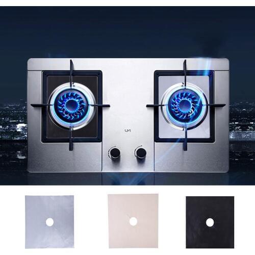 4Pcs Reusable Non-stick Foil Gas Range Stovetop Burner Cooker Protector Liner Cover Clean Mat Pad For Cleaning Kitchen Tool