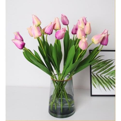 5/8pcs Artificial Flower Silk Tulip 45cm Real Touch Artificial Bouquet Fake Plant For Wedding Decoration Home Garen Decor