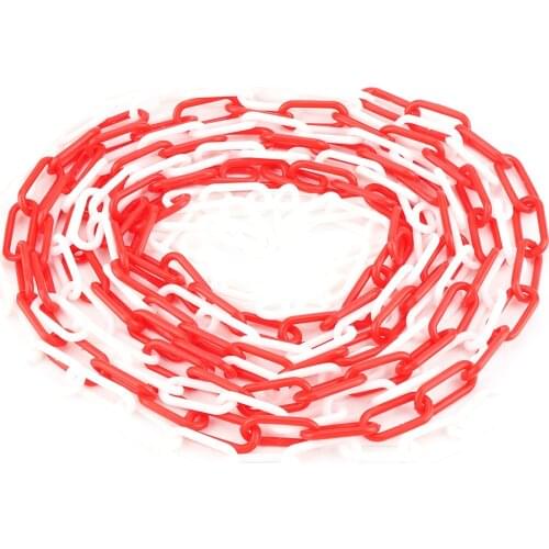 5m Plastic Security Guard Chain Road Warning Block Barrier For Traffic Crowd Parking Control Isolation Zone Fence Warning Tool