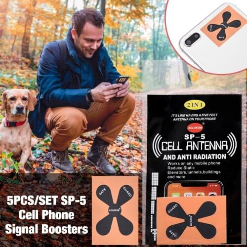 5 Pcs Radiation Protection Cell Phone Stickers SP-5 Signal Booster Stickers Phones Supplies Two Way Radios Walkie Talkies