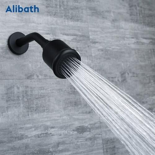 American Style Shower Spray Booster Shower Head Wall-Mount Showerhead with Spray Fixed Showerhead Rain Bathroom Shower Heads