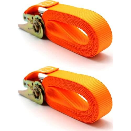 Car 1/2pcs 13 FT Porable Heavy Duty Tie Down Cargo Strap Luggage Lashing Strong Ratchet Strap Belt with Metal Buckle