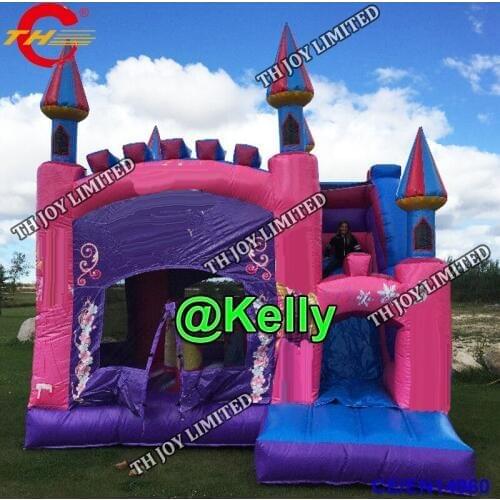 Free door shipping 5*4m princess theme big inflatable bounce house for sale, commercial ce certificate inflatable bouncer castle