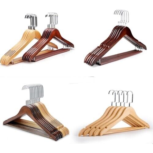 Wooden Hangers Wood Coat Wardrobe Closet Storage Hanger for Clothes Closet Organizer Pants Dress Trouser Hanger Display