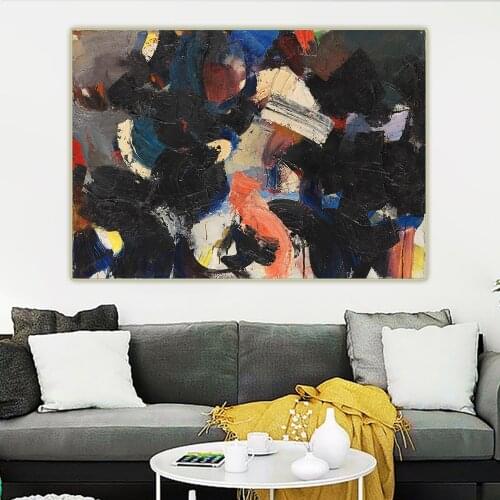 Jean Miotte《Introjection,1958》Abstract Expressionism Canvas Art Oil Painting Artwork Picture Wall Hanging Decor Home Decoration