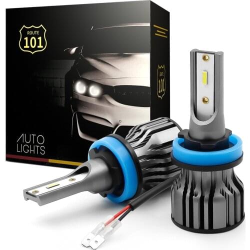Route101 H11B H8B LED Headlight H9B Light Bulbs on Car for Kia Sportage Sorento Soul Ford Fiesta Hyundai Elantra Sonata Santa Fe