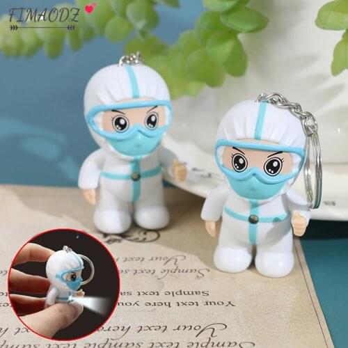 FIMAODZ 2021 Glowing Staff Nurse Keychain Light Nurse Day Present Gift for Women Students Key Chain Ring Souvenirs