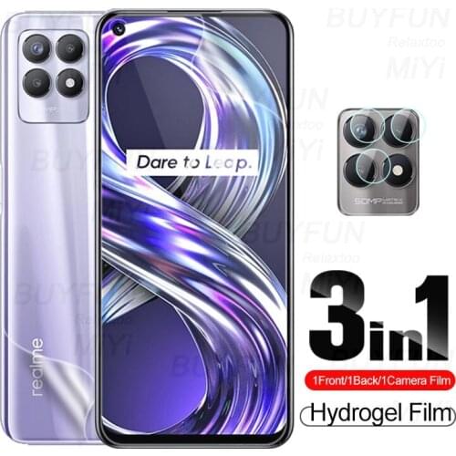 1-TO-3 999D Hydrogel Film For Realme 8i Front Back Screen Camera Protector Realmi Realmy 8i 8 i Realme8i RMX3151 6.6'' Not Glass