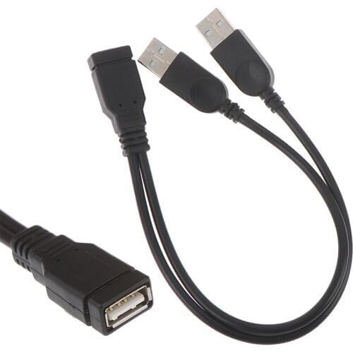 USB 2.0 female to usb 2 male cable usb double splitter cable power extension cable