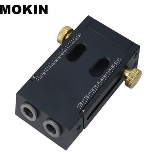 9mm Pocket Hole Jig Kit Inclined Hole Puncher Locator Drill Bit Doweling Jig 15 Degree Angle Drill Guide Woodworking Tools