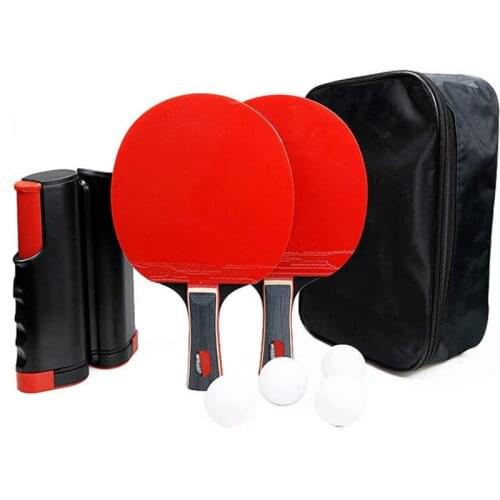 New Indoor Games Sport Portable Table Tennis Net Bracket Ping-Pong Paddles Kit Set Indoor Outdoor Gym Sports Lover Accessories