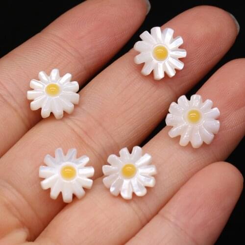 Wholesale 5pcs Natural Flower Shell Beads Fine Sun Flower Shell Loose Beads for Jewerly Necklace Earrings Accessories Making