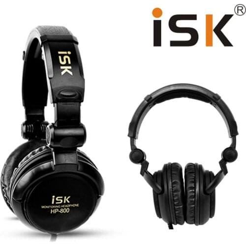 ISK HP-800 Auriculares Original Studio Monitoring Headphone Headband On- Ear Hifi Bass Earphone Headset fone de ouvido ecouteur