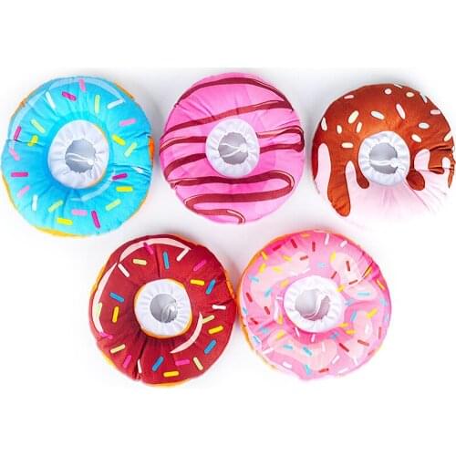 Sweet Donuts Cat Elizabethan Collar Pet Dog Neck Cone Recovery Collar For Anti-Bite Lick Surgery Cat Accessories Dropshipping