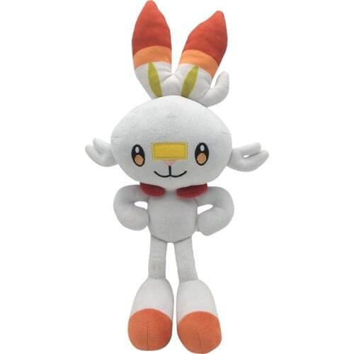 1pcs 38cm TAKARA TOMY Pokemon Scorbunny Plush Toys Soft Stuffed Animals Toys Doll Gifts for Children Kids
