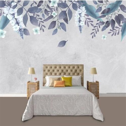 Custom 3D Wallpaper Mural Nordic Fallen Leaves Flower Living Room Bedroom Background Wall Home Decoration Wallpaper