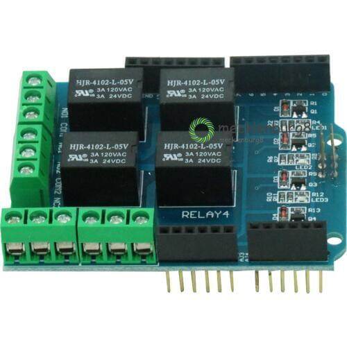 Relay Shield Interface 5 V 4 Four Channels Module for Arduino Signal Control Power Expansion Drive Board DC 3.3 V 5 V Red LED