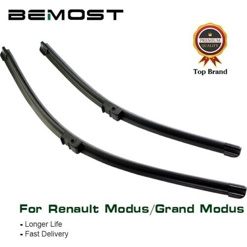 BEMOST Car Wiper Blades Rubber For Renault Modus/Grand Modus 2004 2005 2006 2007 2008 2009 2010 2011 2012 2013 Fit Side Pin Arm