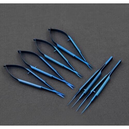 Titanium microsurgical instruments microsurgery instruments Kit scissors needle holder forceps 14cm