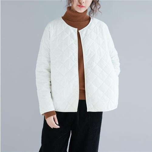 Women winter Lightweight down cotton jackets spring autumn short outwear new Korean version large size thin cotton sustans coat