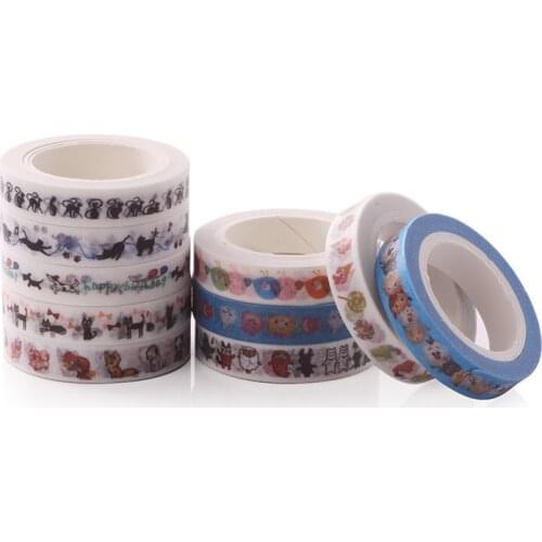 1pcs Cityscape Washi Tapes DIY Ship Sheep Butterfly Paper Masking Tape Decorative Adhesive Scrapbooking Stickers Size 8mm*10m