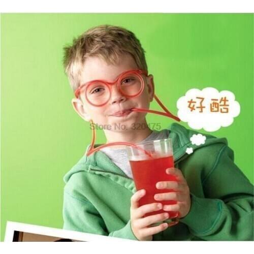 DHL 1000pcs Plastic Straw Glasses Flexible Drinking Straws Tube Tools Kids Party Supplies Bar Supplies Accessories