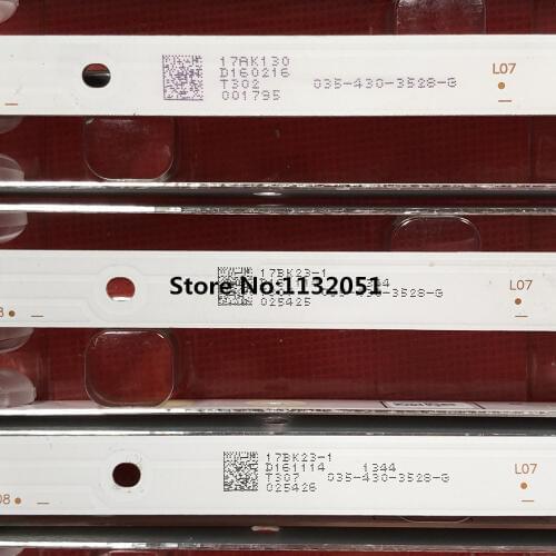 3pieces/lot for 43L1600C 2600C 43L26CMC L43E9600 JL.D43081330-140FS-M E469119 8lamps 755mm