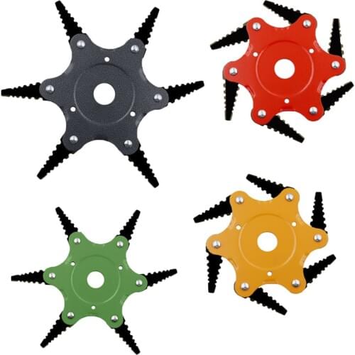 6 Blades Weed Cutting Grass Trimmer Head Brush Cutter Brush Cutting Head Power Tool Accessories Garden Lawn Mower Home Cocina