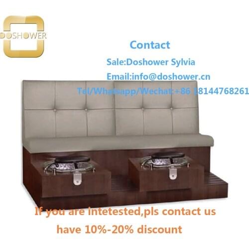 Dip acrylic powder with color uv gel pots for custom bench seating pedicure station