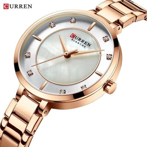 CURREN 9051 Hot sale brand luxury rose gold Quartz stainless steel women watches waterproof ladies wrist watches