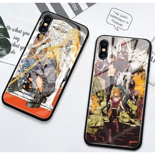 Case for iphone xr Tempered glass cover death note anime cover for iphone 11 12 pro max mini 6 6s 7 8 plus x xr xs max se2020