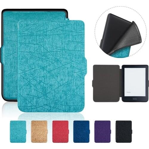 TPU Case for Kobo Clara HD 6 Inch Ereader cover for Kobo N249 Soft Protective Shell /skin PU Leather Auto Sleep/ wake Funda