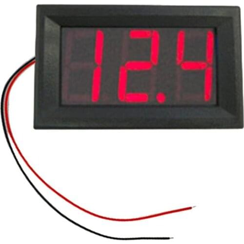 DC4.5V-30.0V 0.56in 2 Wire LED Digital Display Voltmeter Electric Voltage Meter Volt Tester for Auto Battery Car Motorcycle